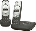 2er Gigaset A415A Duo schnurlose DECT Telefon mit Anrufbeantworter/Freisprechen 