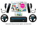 Nintendo Wii Konsole weiß schwarz Auswahl Spiele wie Mario Kart Party Controller