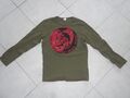 DIESEL Longsleeve Grün-Rot Gr. 12 (S) TOP