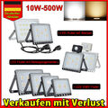 Flutlicht 10W 30W 50W 100W 500W LED Fluter Außen Scheinwerfer Lampe Ultra Dünn