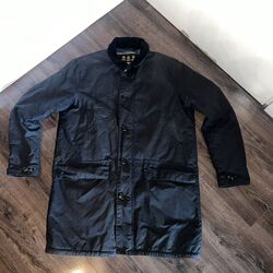 Barbour Wax Mac Jacke Parka Gr. XL Herren Dunkelblau