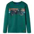 Kinder Langarmshirt mit Motorrad Rundhalsausschnitt Pullover Sweatshirt T-Shirt 