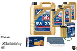 BOSCH Inspektionspake 8 L LIQUI MOLY Longlife III 5W-30 für Audi Q5 8RB 8R A4