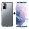 Silikon Handyhülle für Xiaomi Redmi Note 10 Pro Schutz Hülle + Schutzglas 