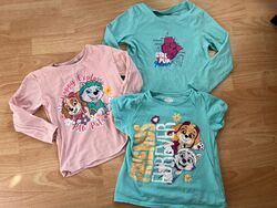 Schlafanzug Oberteile Paw Patrol | 2x Langarm & 1x Kurzarm 💜 Gr. 98-104