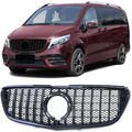 Sport Kühlergrill Schwarz Glanz für Mercedes V Klasse Vito W447 W448 ab 19