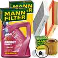 MANN INSPEKTIONSPAKET+5L MANNOL 5W-30 ÖL passend für BMW 1er F20 3er F30 80 4er