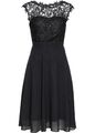 Kleid mit Spitze Gr. 38 Schwarz Partykleid Abendkleid Cocktailkleid Neu