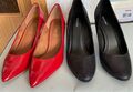 Damenschuhe Gr.41, Pumps, 1 Paar rot und 1 Paar schwarz, beide Paare guter Zusta