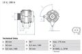 BOSCH 0 986 081 940 Lichtmaschine Generator 180A 14V für VW Passat Variant (3C5)