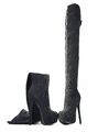 XXL OVERKNNE STIEFEL SEXY DAMENSCHUHE CLUB-PARTY PLATEAU Glitzer ELEGANT PUMPS