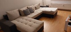 wohnzimmer couch mit schlaffunktion u Form 