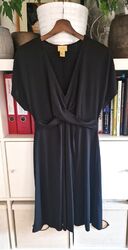 schwarzes Abendkleid, Midi-Kleid von H&M, Gr. 38