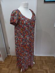 Maxikleid Carmenkleid Sommerkleid Gr. 3XL 54 Blumen bunt Sommer Urlaub Schlitz