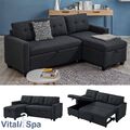 Ecksofa Campina Anthrazit 226 x 161 cm L-Form VitaliSpa