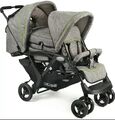 Chic 4 Baby Duo Geschwisterwagen - Jeans Grey (27432)Wie Neu 