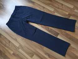 SHEEGO Elegante Anzug-Hose nachtblau 42 Straight mit Dehnbund blau Bügelfalte