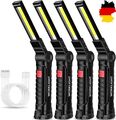 4x LED-KFZ COB Arbeitsleuchte Akku Werkstattlampe Handlampe Mit-Magnet Stablampe