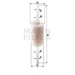 MANN-FILTER Kraftstofffilter z. Bsp. für VW