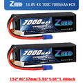 2x Zeee 7000mAh 4S Lipo Akku Batterie 14.8V 100C EC5 für RC Auto Flugzeug Drone