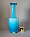 vintage Kastrup Holmegaard GUL Vase blue cased glass Otto Bauer 60er 70er