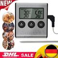 Grillthermometer,Digital Bratenthermometer BBQ Smoker Fleischthermometer Fühler