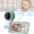 BOIFUN Babyphone mit Kamera 2K LCD PTZ 355°/60° 4×Zoom Automatische Verfolgung