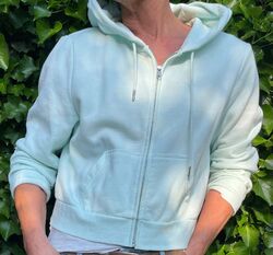 Sweatjacke Kurz Gr. L Mint