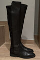 Stiefel mit hohem Schaft ￼, ZARA, Gr. 36, Leder, schwarz