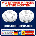 Varta CR 2450 CR 2430 Batterien Knopfzellen Frische Markenware Bulk 3V