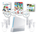 Nintendo Wii Konsole mit Spiele Auswahl Mario Kart Bros. Sports Remote & Nunchuk