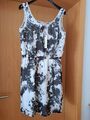 Neu Esprit Damen Sommer Kleid Gr. 38 weiß schwarz creme ärmellos 