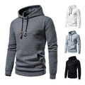 Hoodie Herren Kapuzenpullover Casual Karierten Jacquard Männer Sweatshirt Kapuze