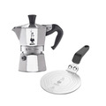 Original Bialetti Moka Express Aluminium Espressokocher Moka Pot Kaffeebereiter