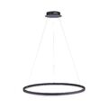 LED Pendellampe rund anthrazit grau 80cm Ring warmweiß dimmbar über Wandschalter