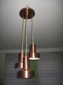 DDR Mid Century Pendelampe,Kupferleuchte Kaskadenlampe,60er,Metalldrücker Halle