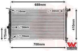 VAN WEZEL 81002014 Kühler für Motorkühlung Motorkühler Autokühler 
