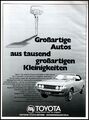 Toyota Celica originale Werbung aus 1973,  "Großartige Autos"