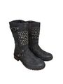 Jolana & Fenena Leder Boots Stiefelette Stiefel Biker-Boots Mit Nieten Neu 40