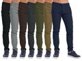  Herren Chinohose schmale Passform Freizeit Baumwolle Stretch Jeans Hose Taille Größen 32-40