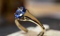 14 Karat Gold Ring Mit Tansanit Gelbgold 585 Gr. 59 Blau