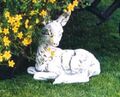 Reh liegend (S172) Gartendeko Tierfiguren Steinguss Dekoration Steinfigur 36 cm