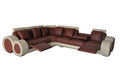 Design Leder Polster XXL Sitz Zimmer Sofa Couch Designer Eck Garnitur Sofas Wohn