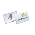 25 DURABLE Click Fold Namensschilder mit Kombiklemme 9,0 x 5,4 cm