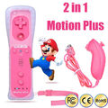 Für Nintendo Wii/ U 2 in 1 Remote Motion Plus Fernbedienung + Nunchuk Controller