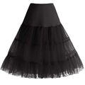 Womans Vintage Rockabilly Petticoat Retro Underskirt 50s Swing Fancy Net Skirt