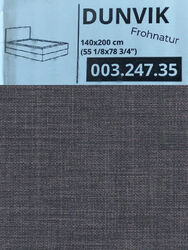 Ikea DUNVIK Bezug für Boxspringbett 140x200 Skiftebo dunkelgrau 003.247.35 NEU