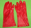 Handschuhe rot und elegant, echtes Leder, gebraucht, Gr. 7