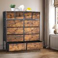 Kommode 12 Schubladen Sideboard Schubladenschrank Kleiderschrank Metallrahmen DE