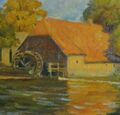 Wilhelm Julius EBERHARDT,1875-1943/46, Gemälde 1920: GRANDER MÜHLE IN KUDDEWÖRDE